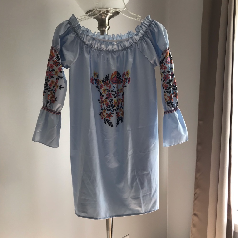 Boho Factory Floral Off the Shoulder Dress